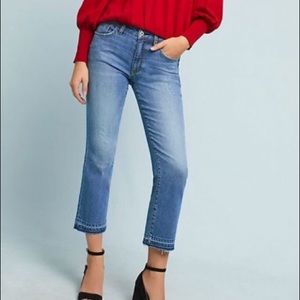 anthro/pilcro hi rise cropped flare